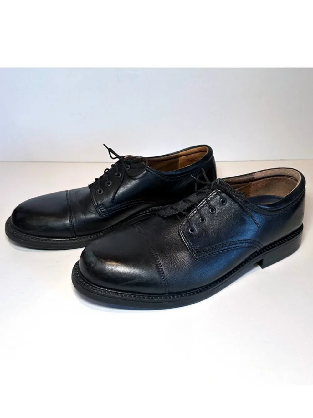 Dockers Gordon Black Leather Cap Toe Oxford Dress Shoes Men's 11M Comfort Flex